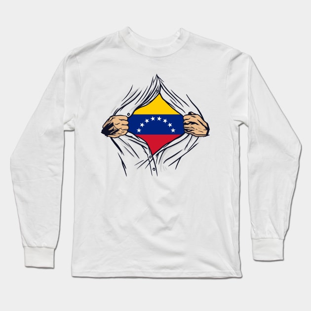 Proud Venezuela Flag, Venezuela gift heritage, Venezuelan girl Boy Friend Venezolano Long Sleeve T-Shirt by JayD World